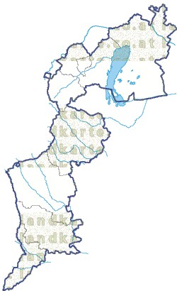 Landkarte Burgenland Bezirksgrenzen Flssen und Seen