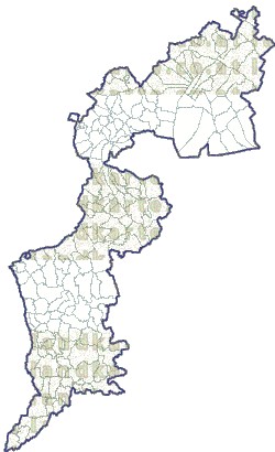Landkarte und Gemeindekarte Burgenland Gemeindegrenzen
