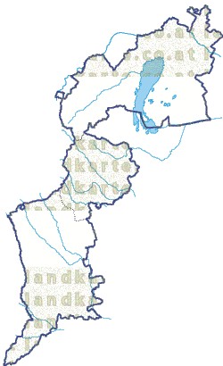 Landkarte Burgenland Regionen Flssen und Seen