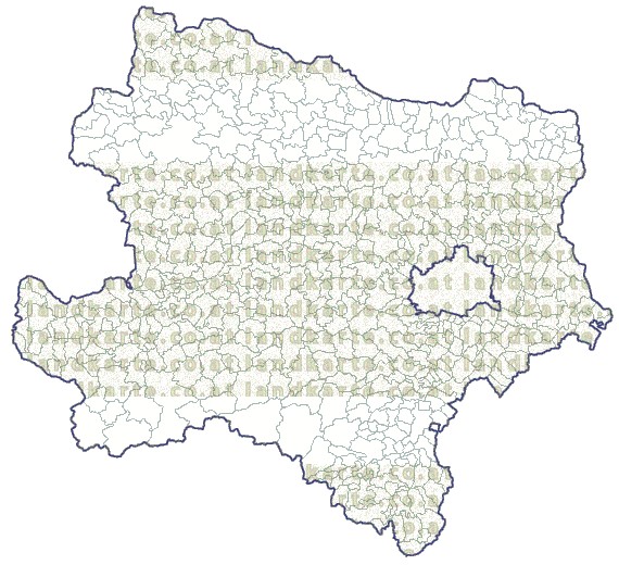 Landkarte und Gemeindekarte Niederoesterreich Bezirksgrenzen und Gemeindegrenzen