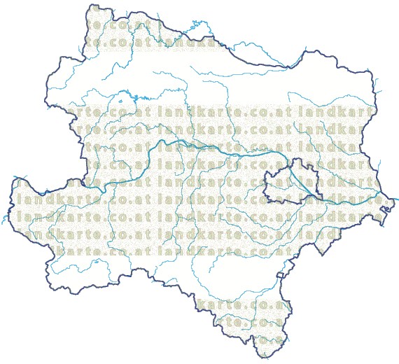 Landkarte Niederoesterreich Flssen und Seen