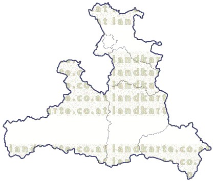 Landkarte Salzburg Bezirksgrenzen