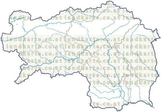 Landkarte Steiermark Regionen Flssen und Seen