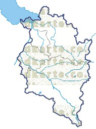 Landkarte Vorarlberg Bezirksgrenzen Flssen und Seen