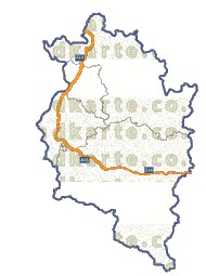 Landkarte und Straßenkarte Vorarlberg Bezirksgrenzen