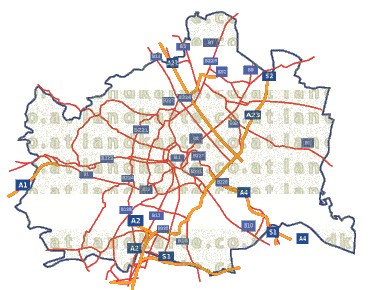 Landkarte und Straßenkarte Wien