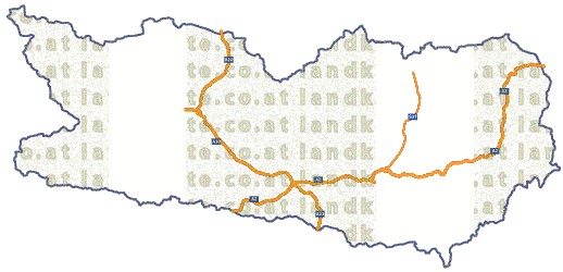 Landkarte und Straßenkarte Kaernten