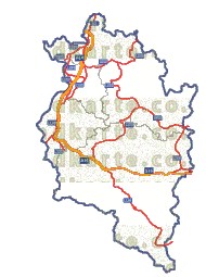 Landkarte und Straßenkarte Vorarlberg Bezirksgrenzen